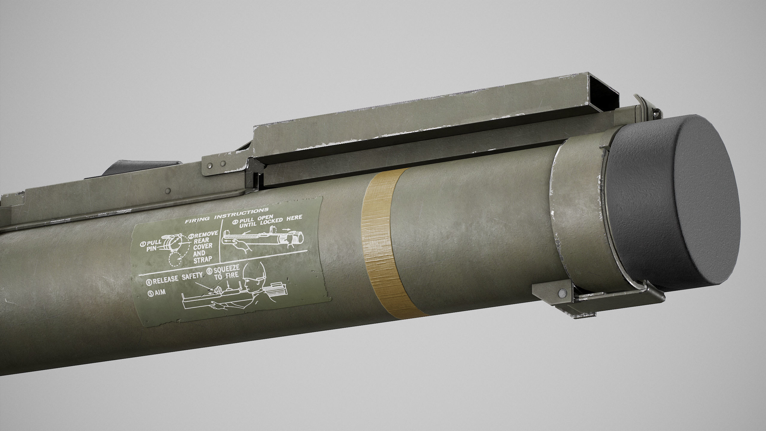 PBR M72A7 LAW Low-poly 3D model_10