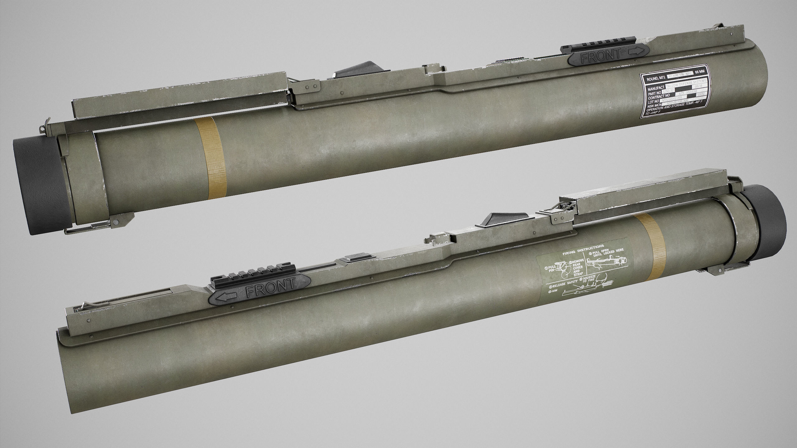 PBR M72A7 LAW Low-poly 3D model_1