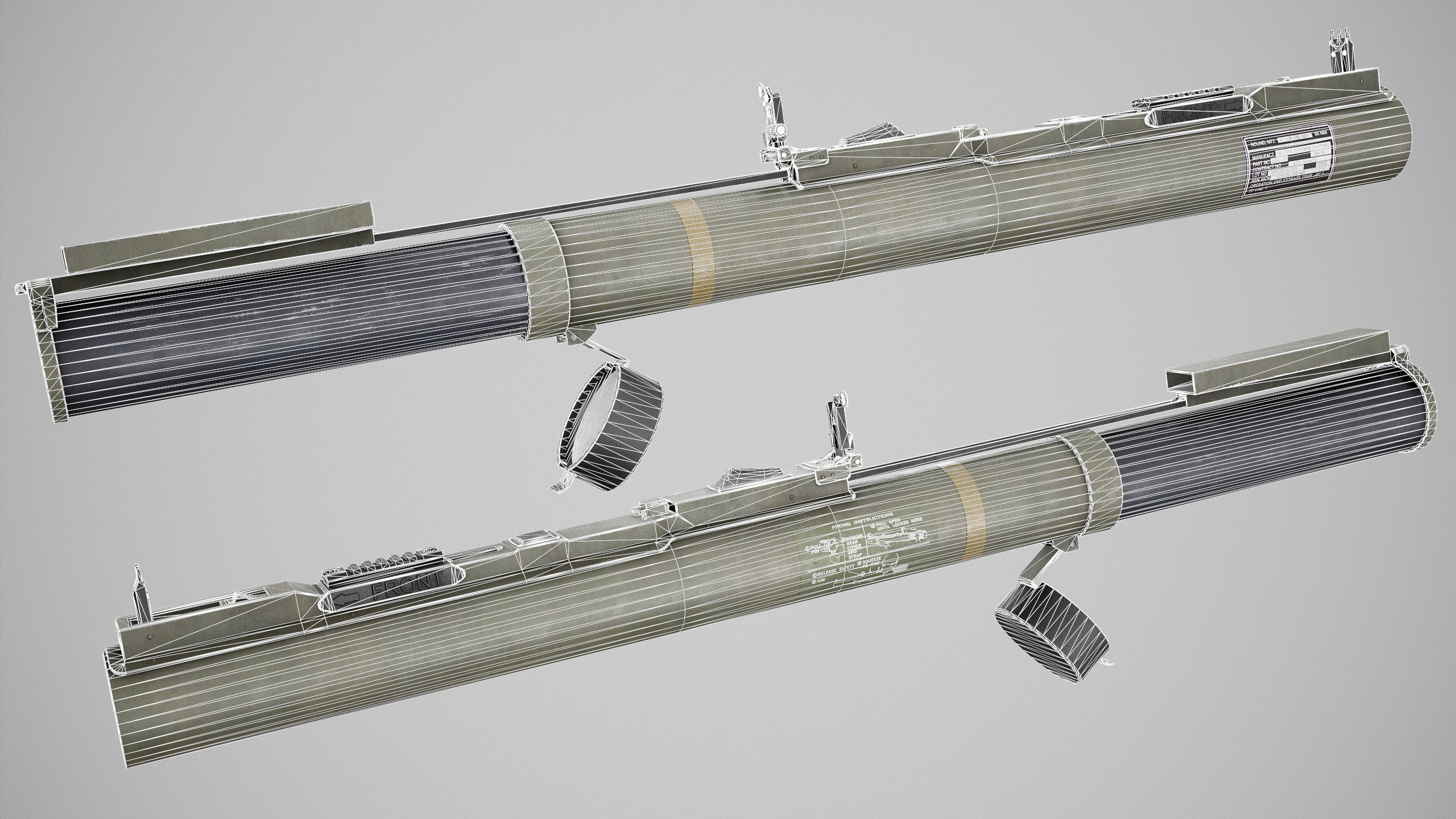 PBR M72A7 LAW Low-poly 3D model_12