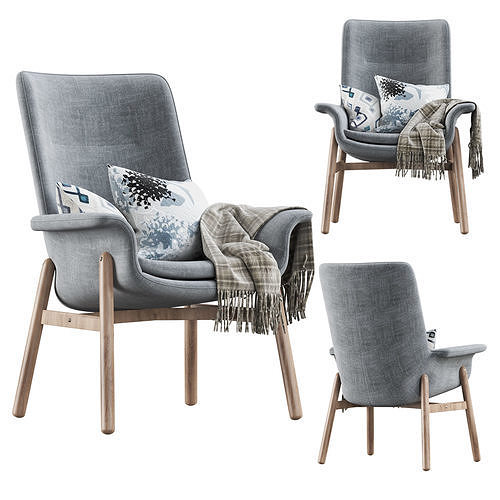 IKEA Vedbo Armchair 3D model 3