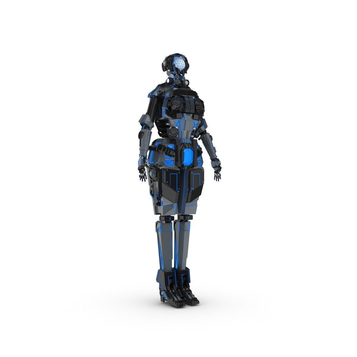 Sci-Fi Female Character 1 3D model_1