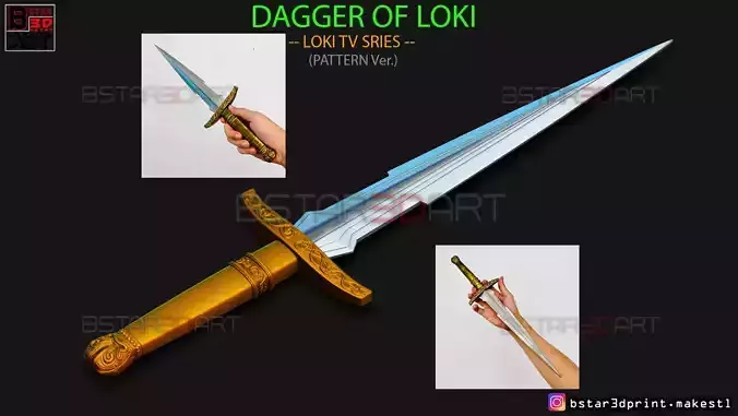 Loki Dagger 2021 - High Quality - Weapon of Loki - TV series 3D print model