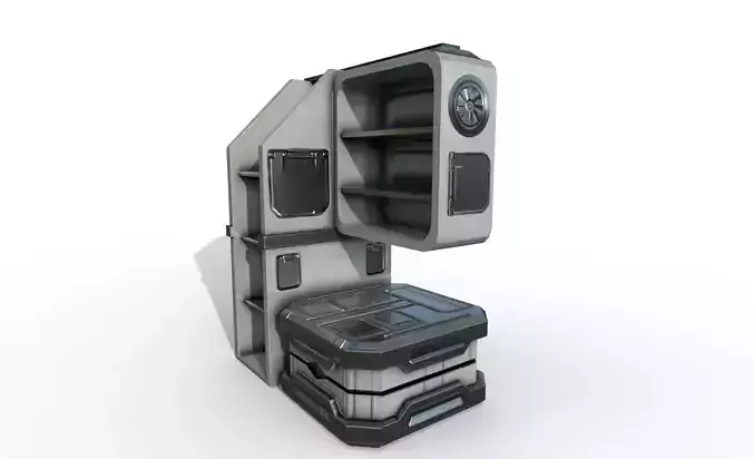 Sci-fi Cupboard - Space Station Prop Low-poly 3D model
