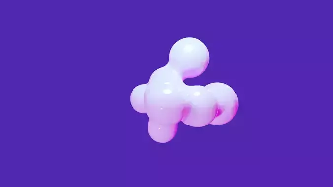 Merging Bubble Animation Free 3D model