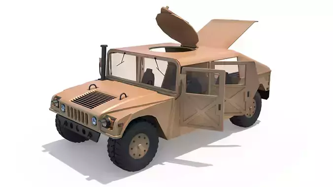 Army Vehicle Low-poly 3D model