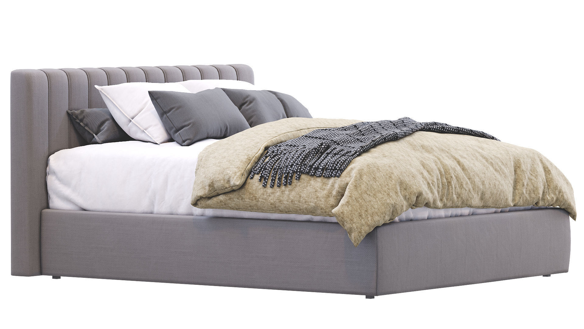 Bed Cama Veneza 3D model_7