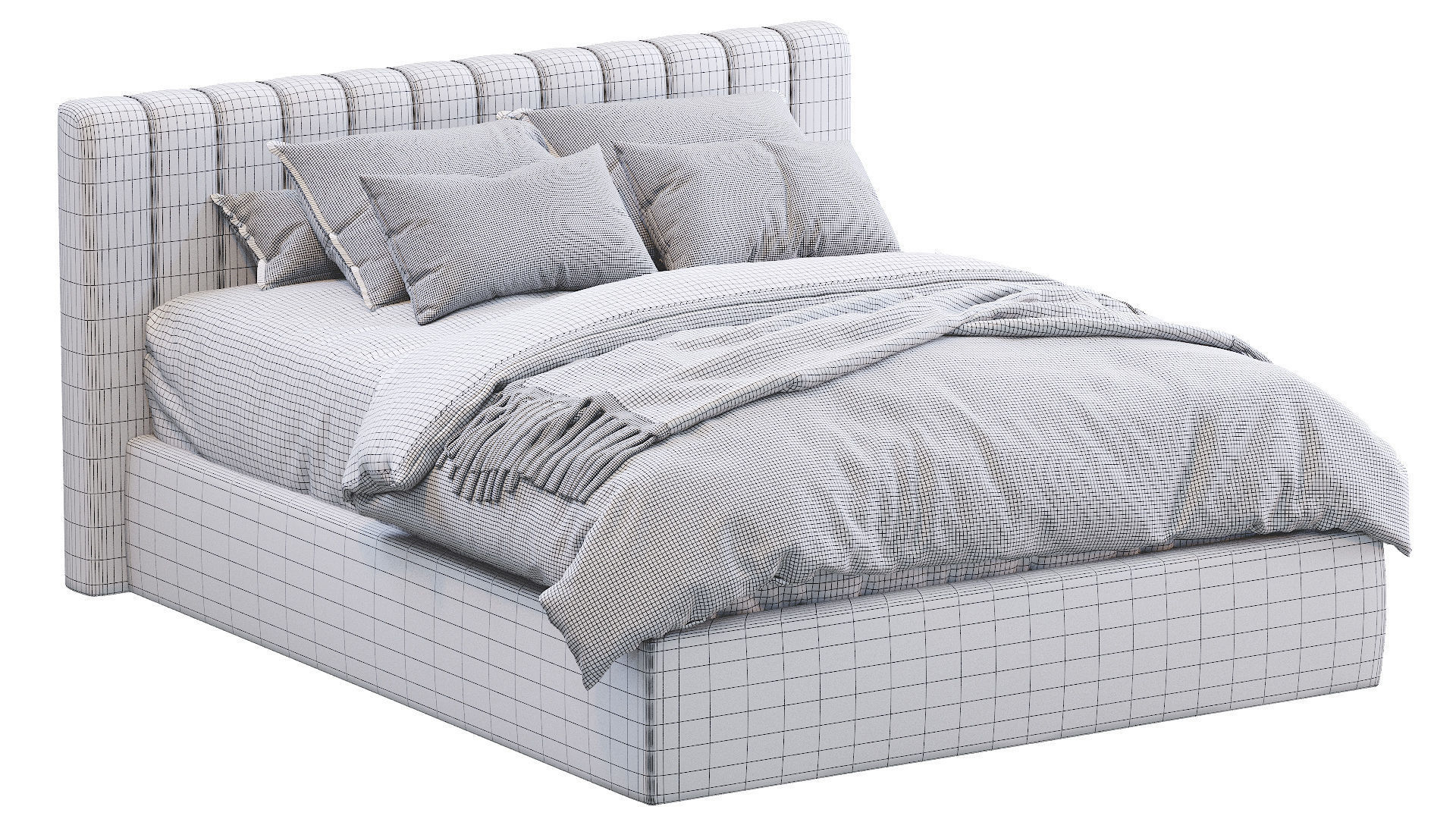 Bed Cama Veneza 3D model_2