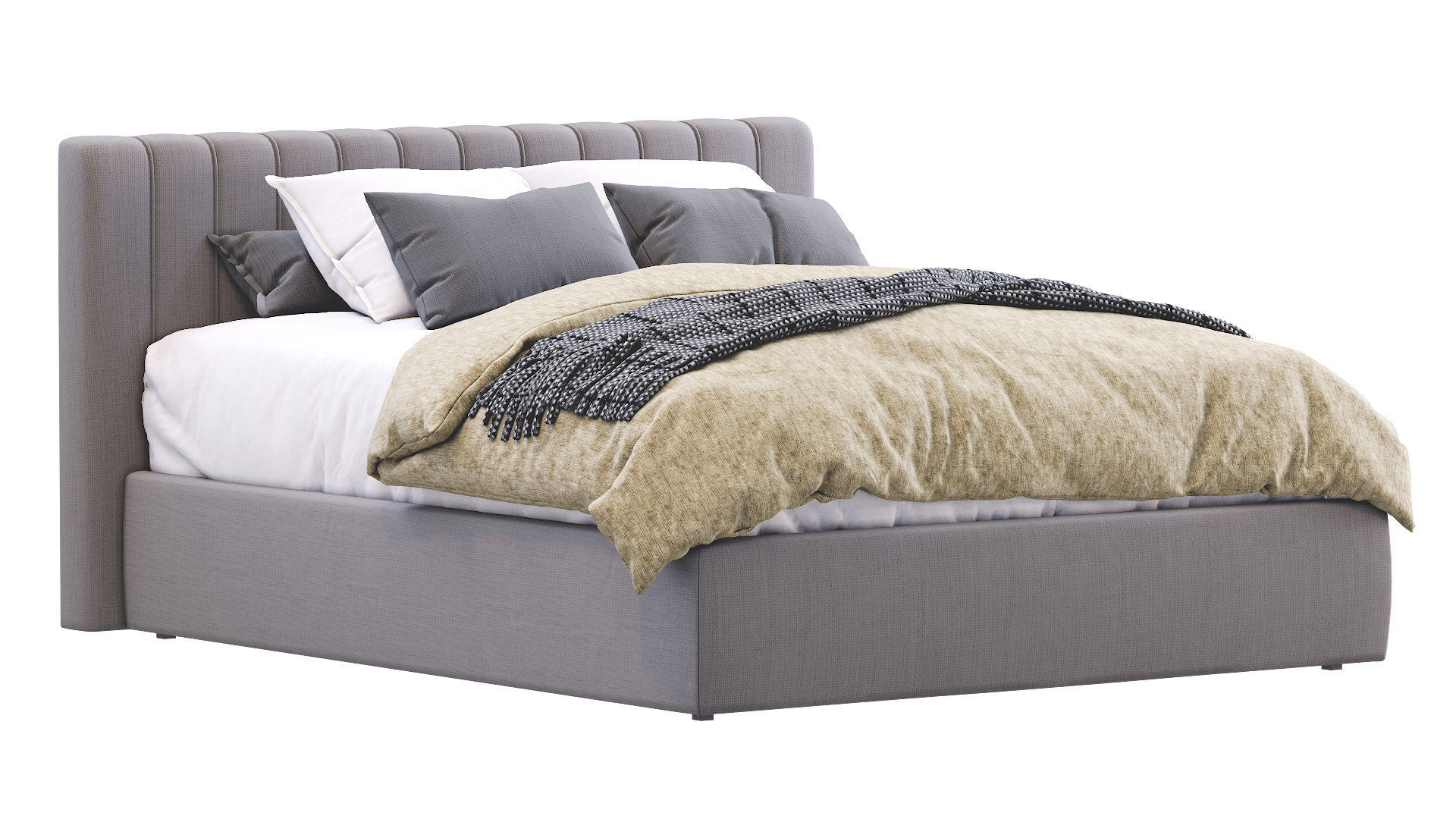 Bed Cama Veneza 3D model_8