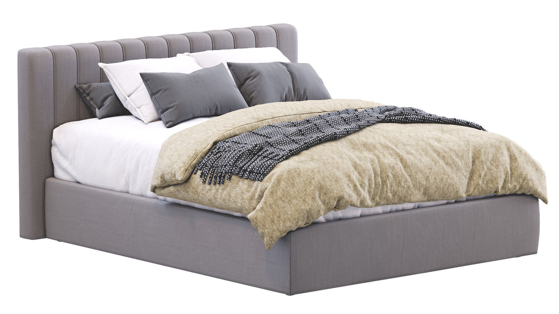 Bed Cama Veneza 3D model_9