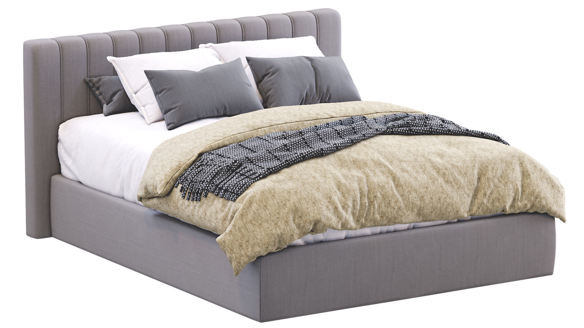 Bed Cama Veneza 3D model_11