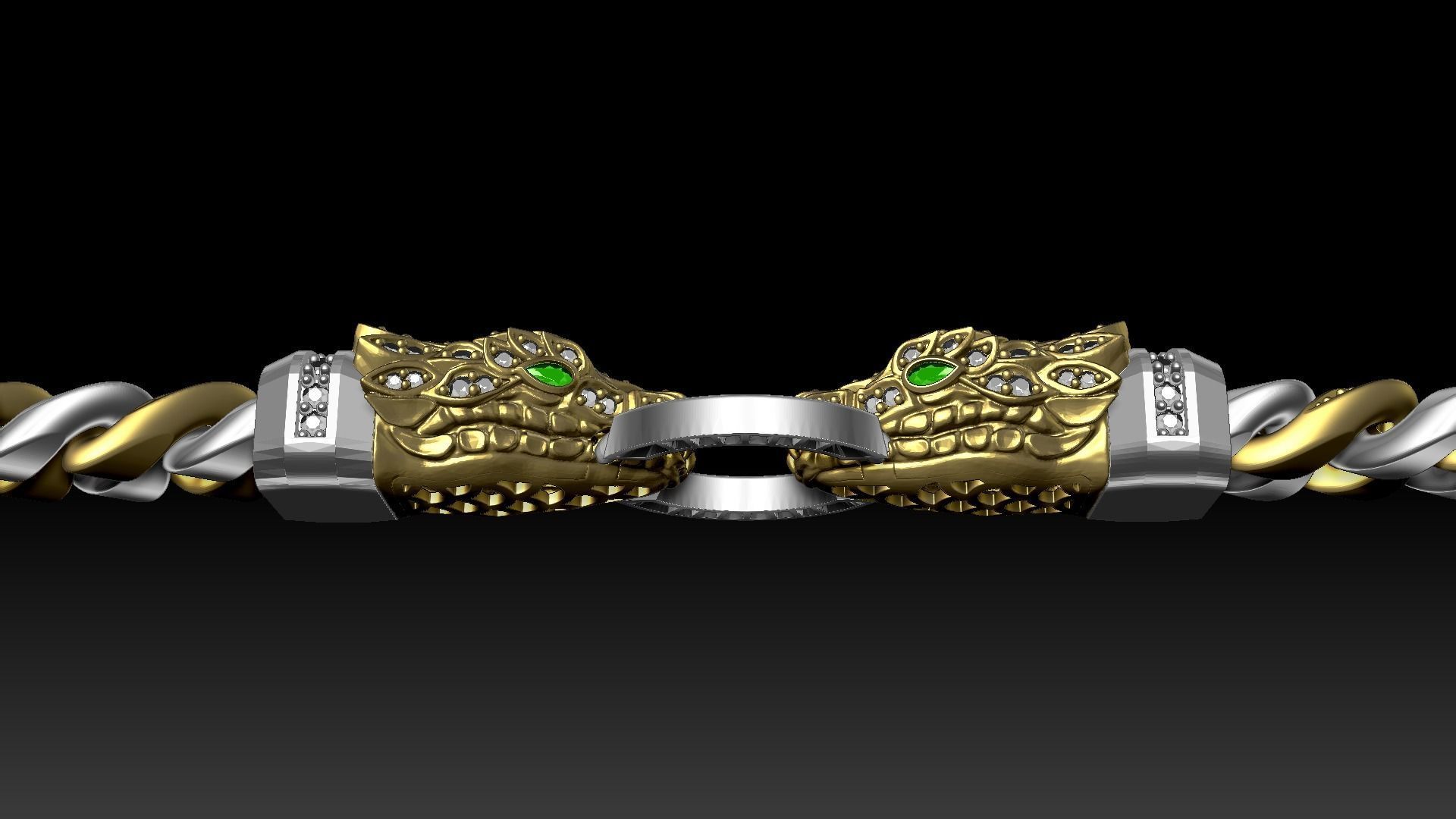 Snake chain jewelry 3D print model_2