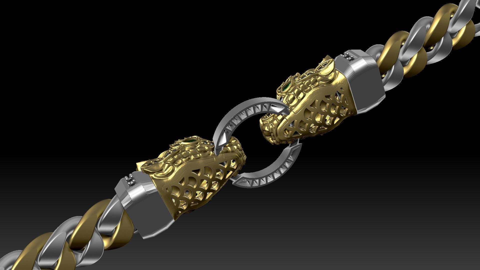 Snake chain jewelry 3D print model_6