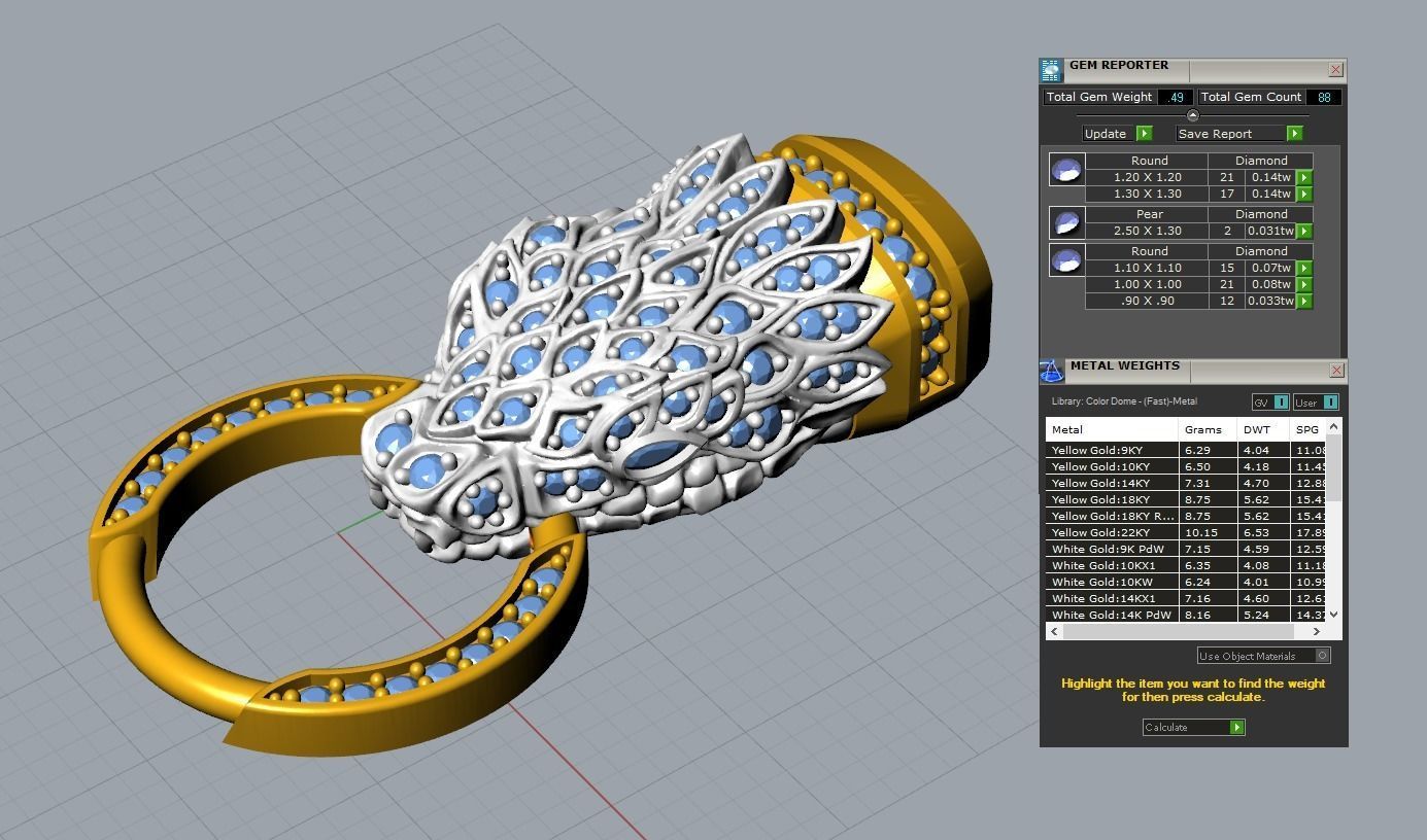 Snake chain jewelry 3D print model_10