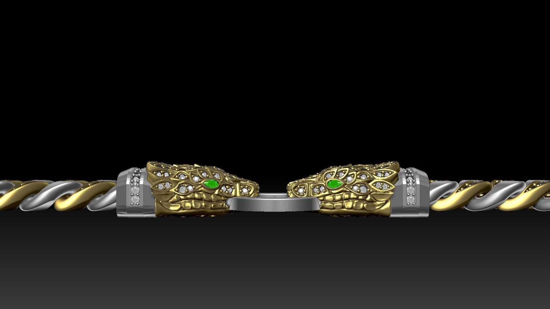 Snake chain jewelry 3D print model_4