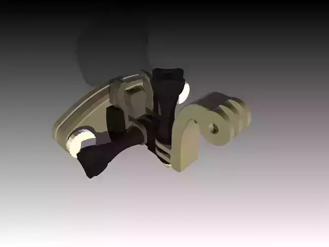 Gopro backpack mount 3D print model