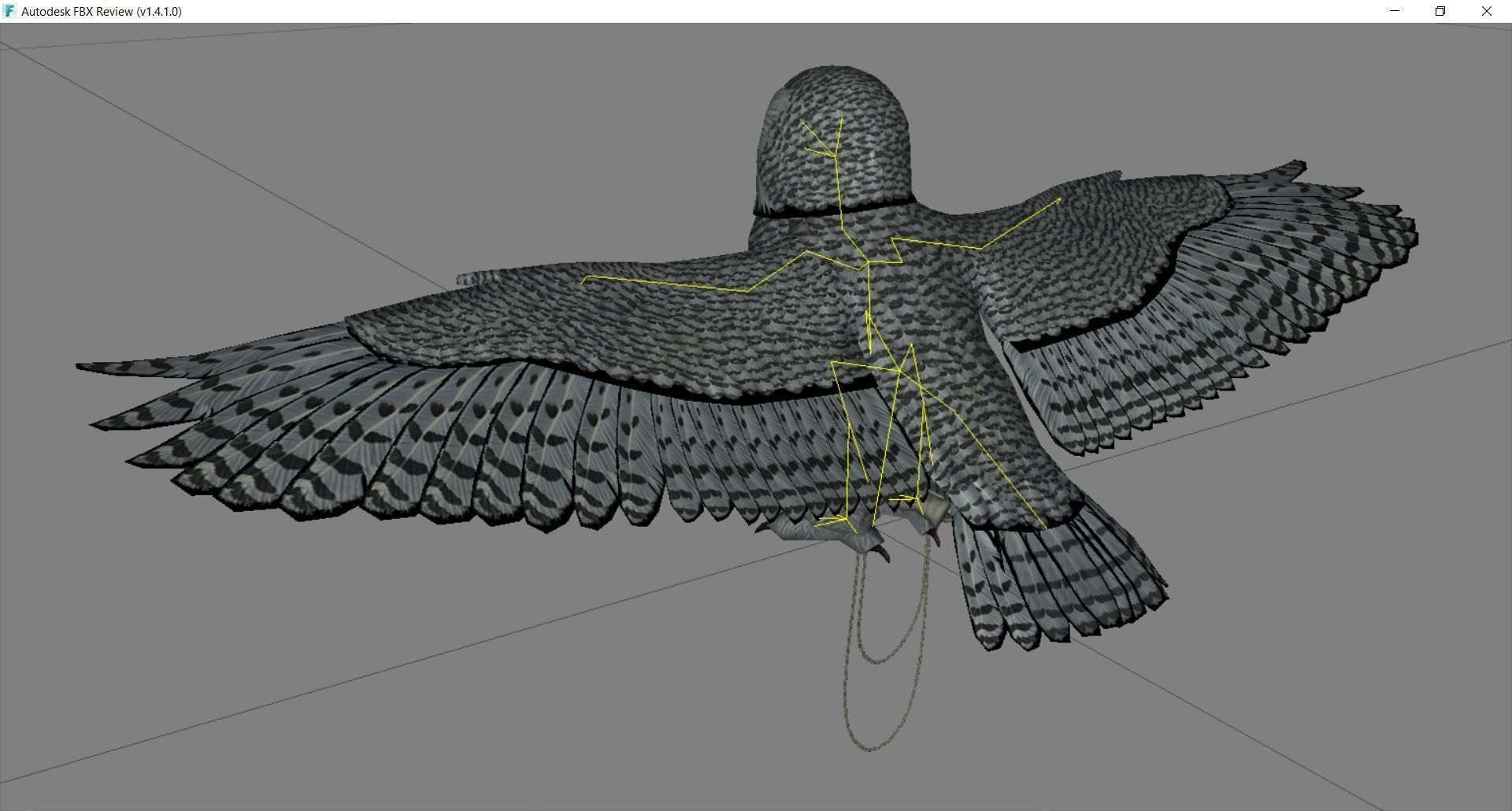 Bird Owl Low-poly 3D model_3