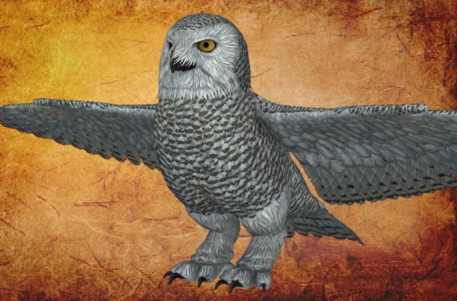 Bird Owl Low-poly 3D model_10