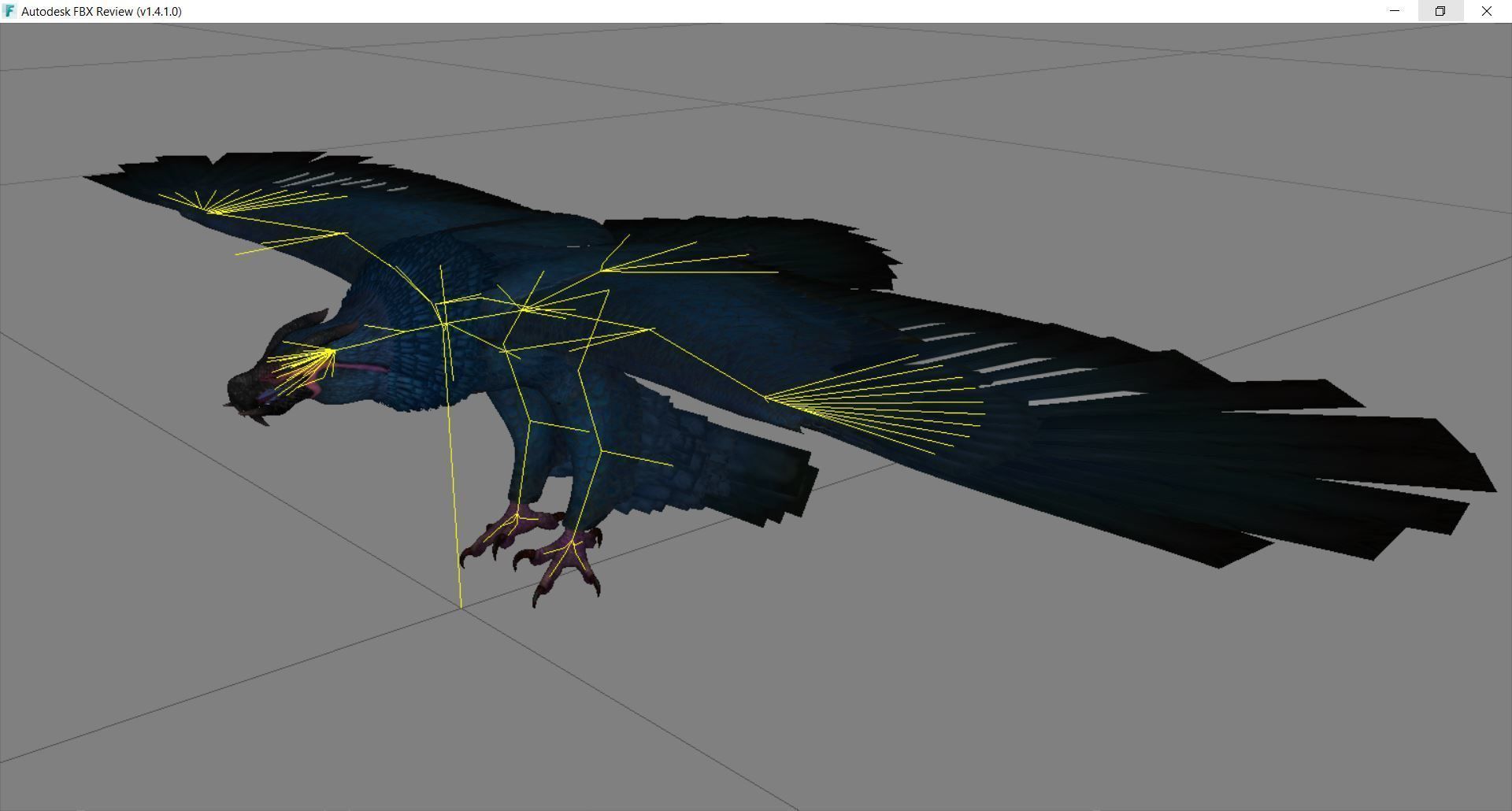 Bird Fantasy 02 Low-poly 3D model_4