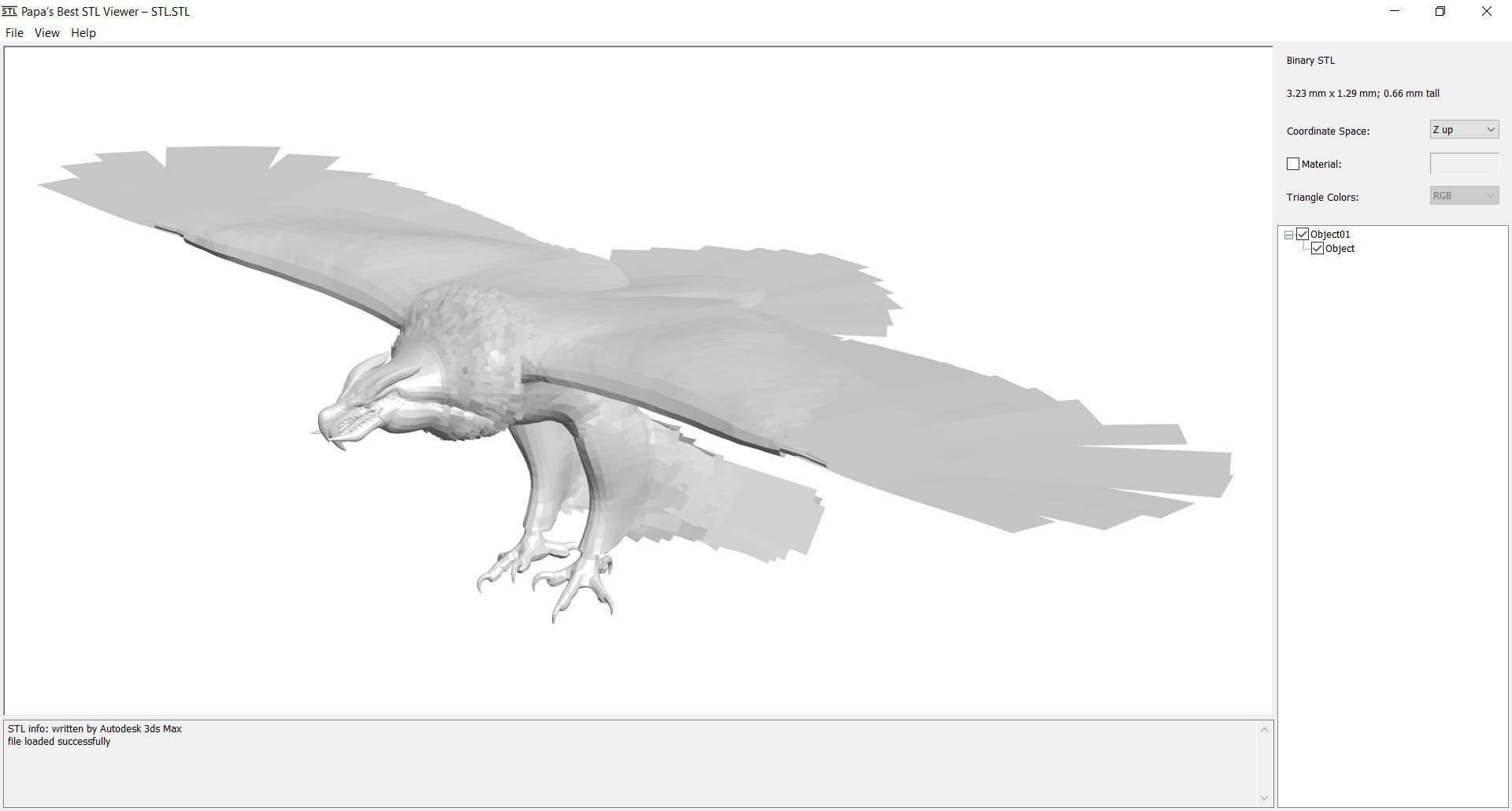 Bird Fantasy 02 Low-poly 3D model_7