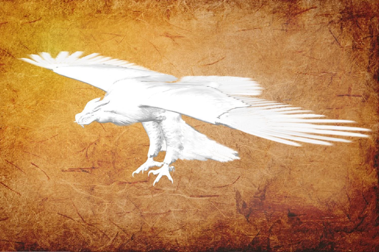 Bird Fantasy 02 Low-poly 3D model_9