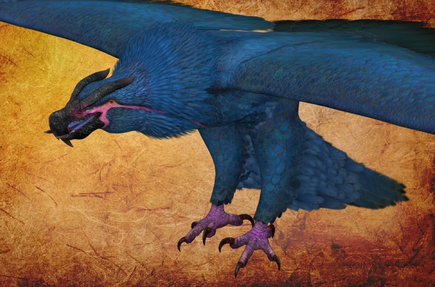 Bird Fantasy 02 Low-poly 3D model_11