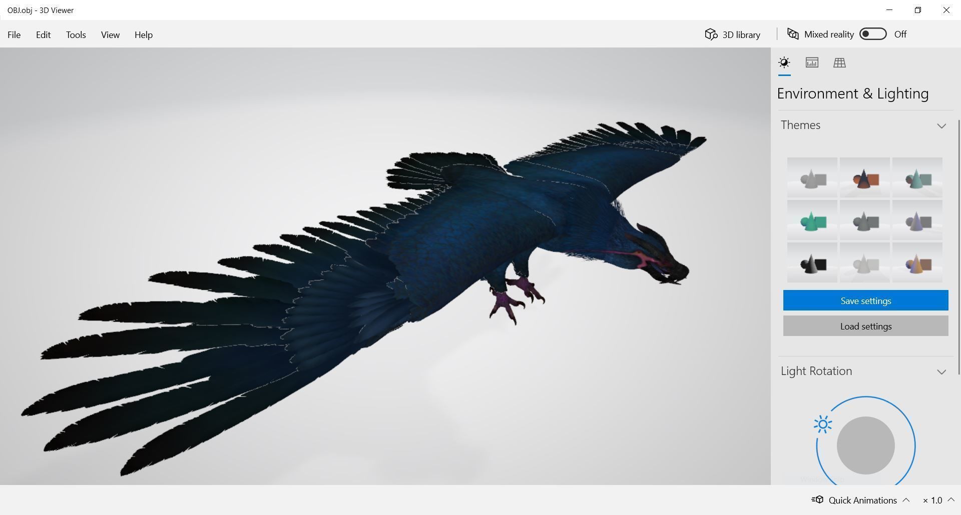 Bird Fantasy 02 Low-poly 3D model_2