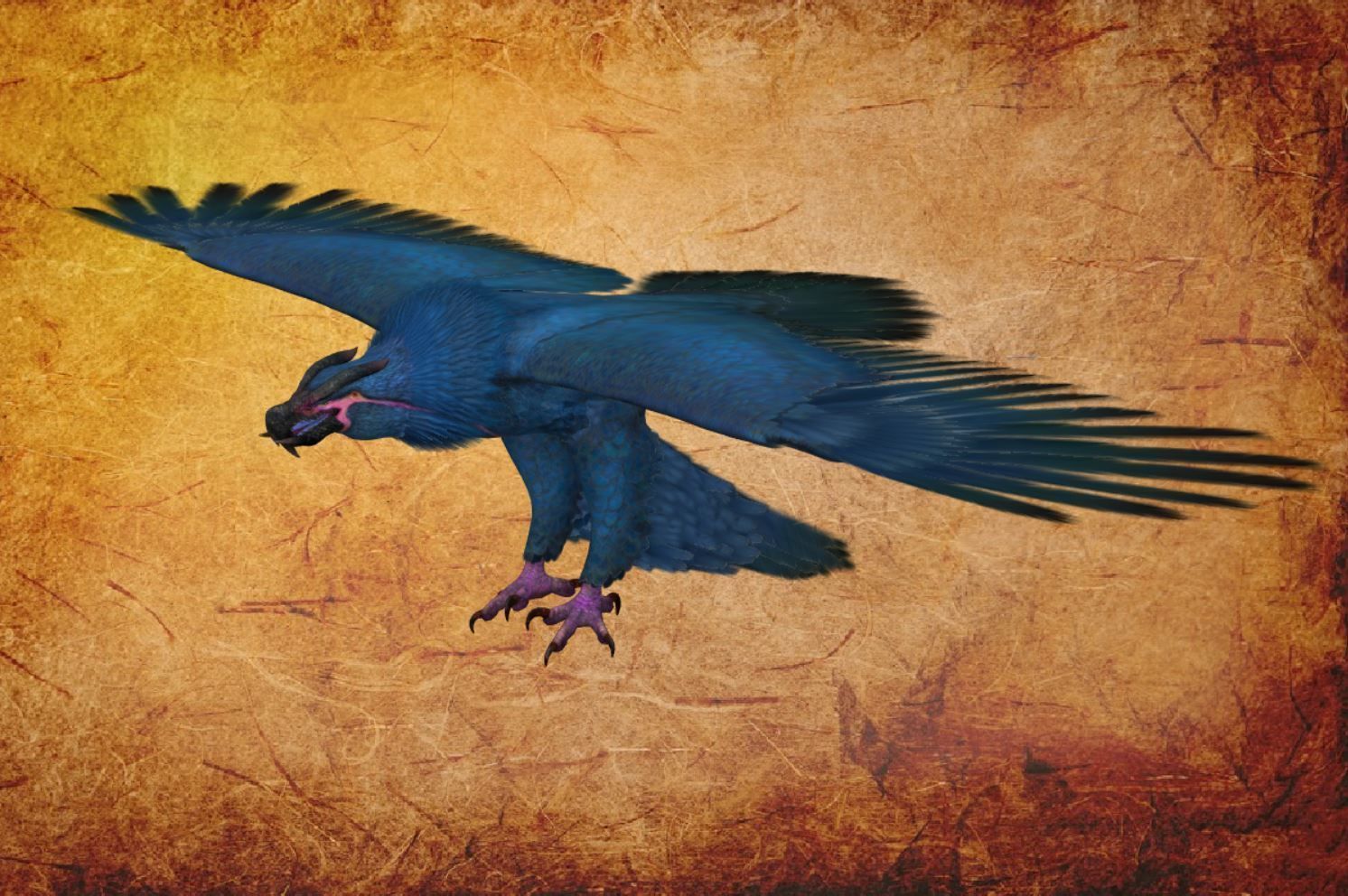 Bird Fantasy 02 Low-poly 3D model_8