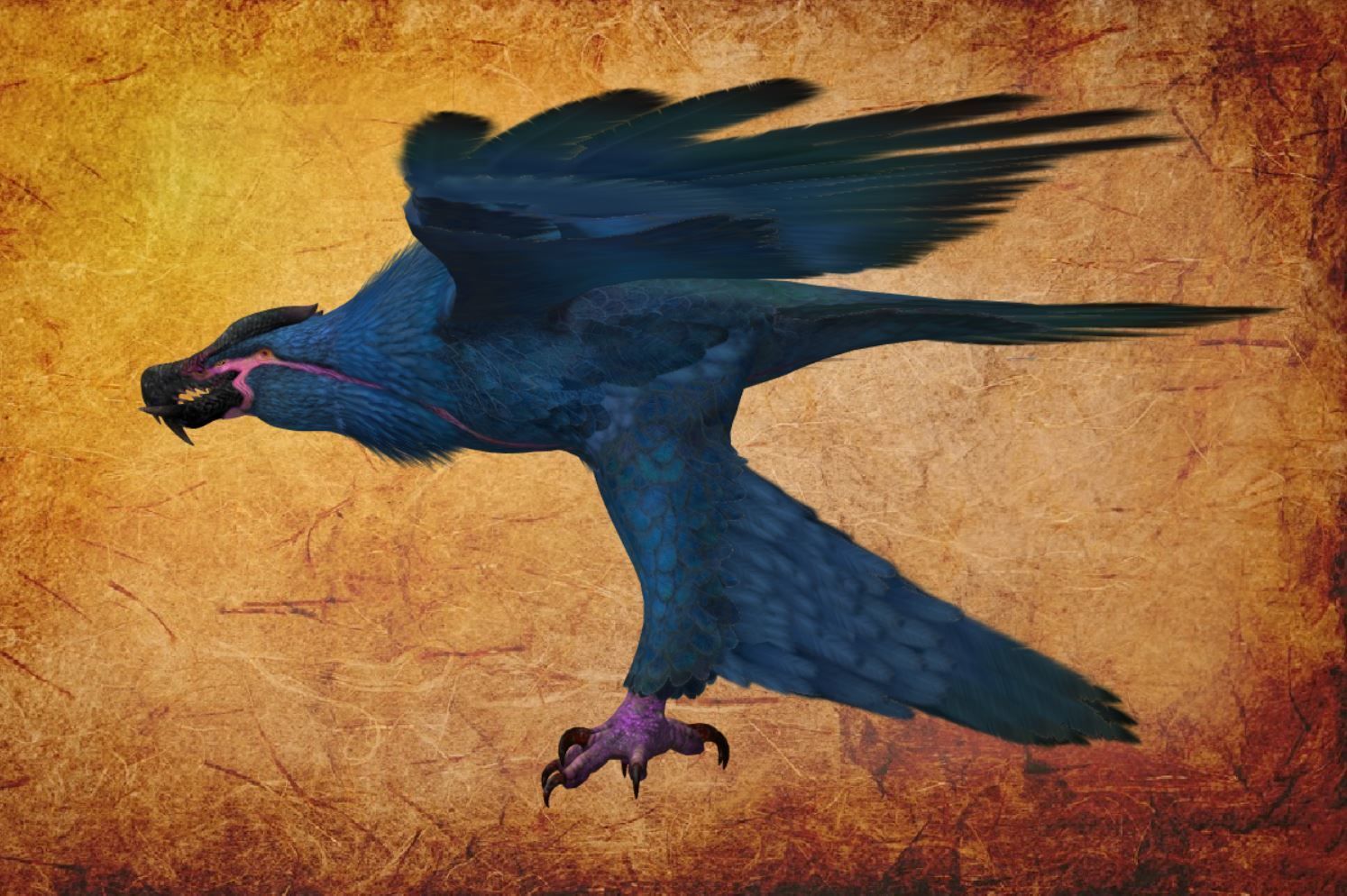 Bird Fantasy 02 Low-poly 3D model_14