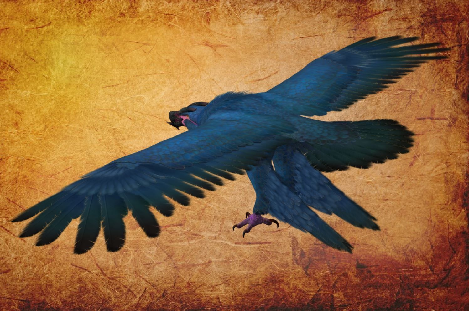 Bird Fantasy 02 Low-poly 3D model_15