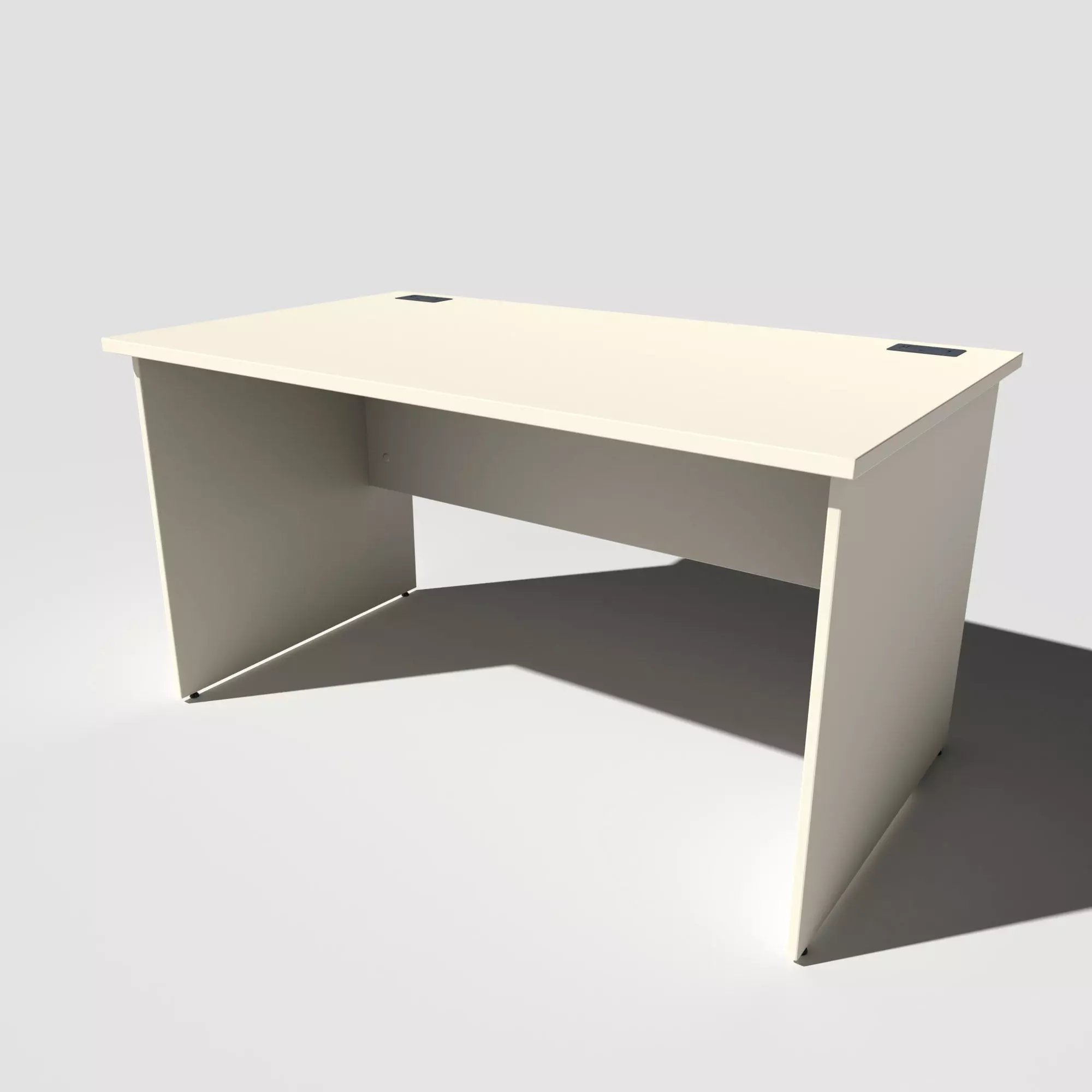 Office Desk Panel End Low-poly 3D model_0