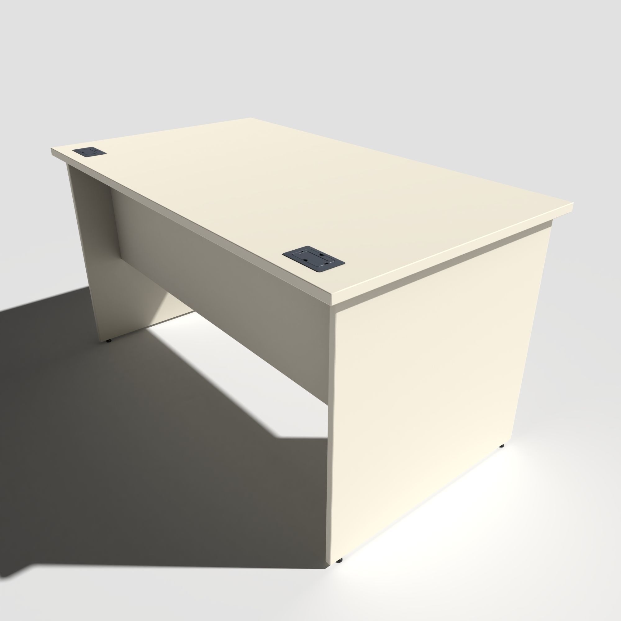Office Desk Panel End Low-poly 3D model_13