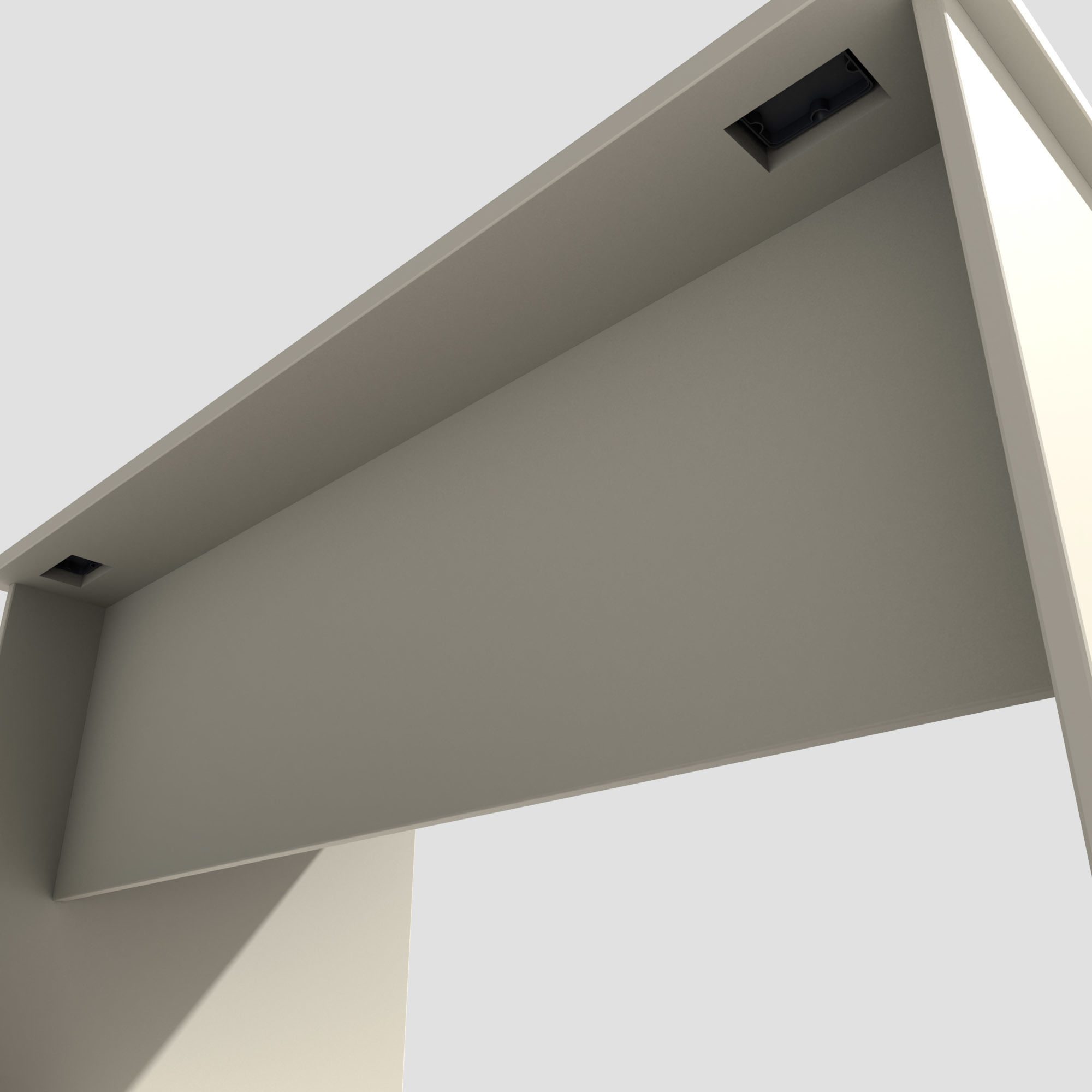 Office Desk Panel End Low-poly 3D model_8