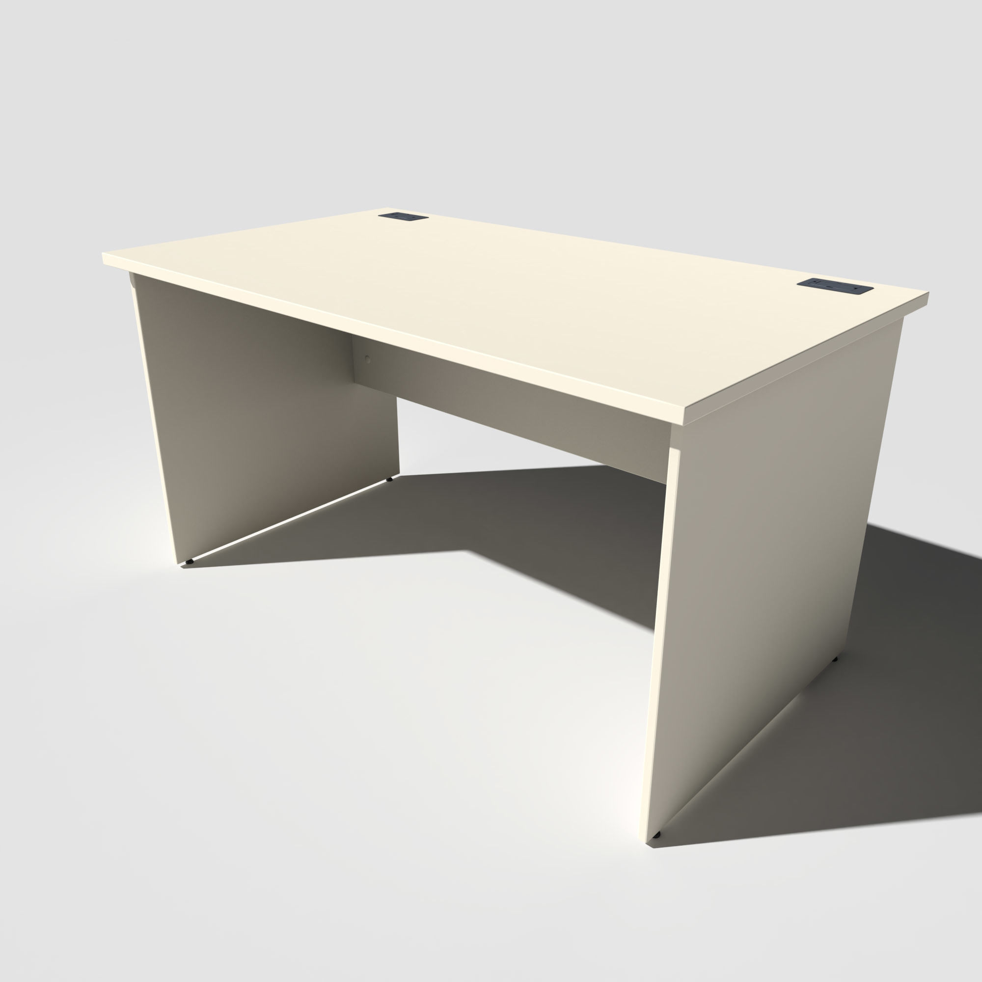 Office Desk Panel End Low-poly 3D model_11