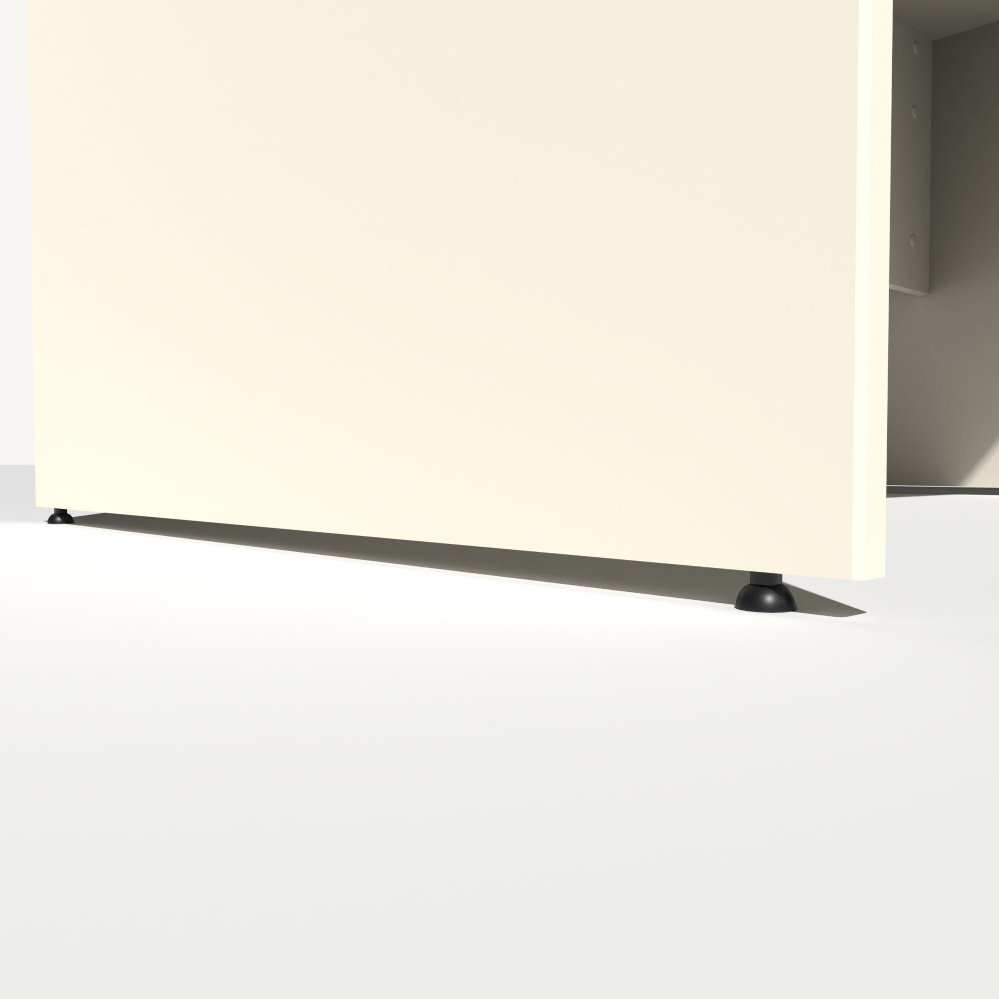 Office Desk Panel End Low-poly 3D model_10