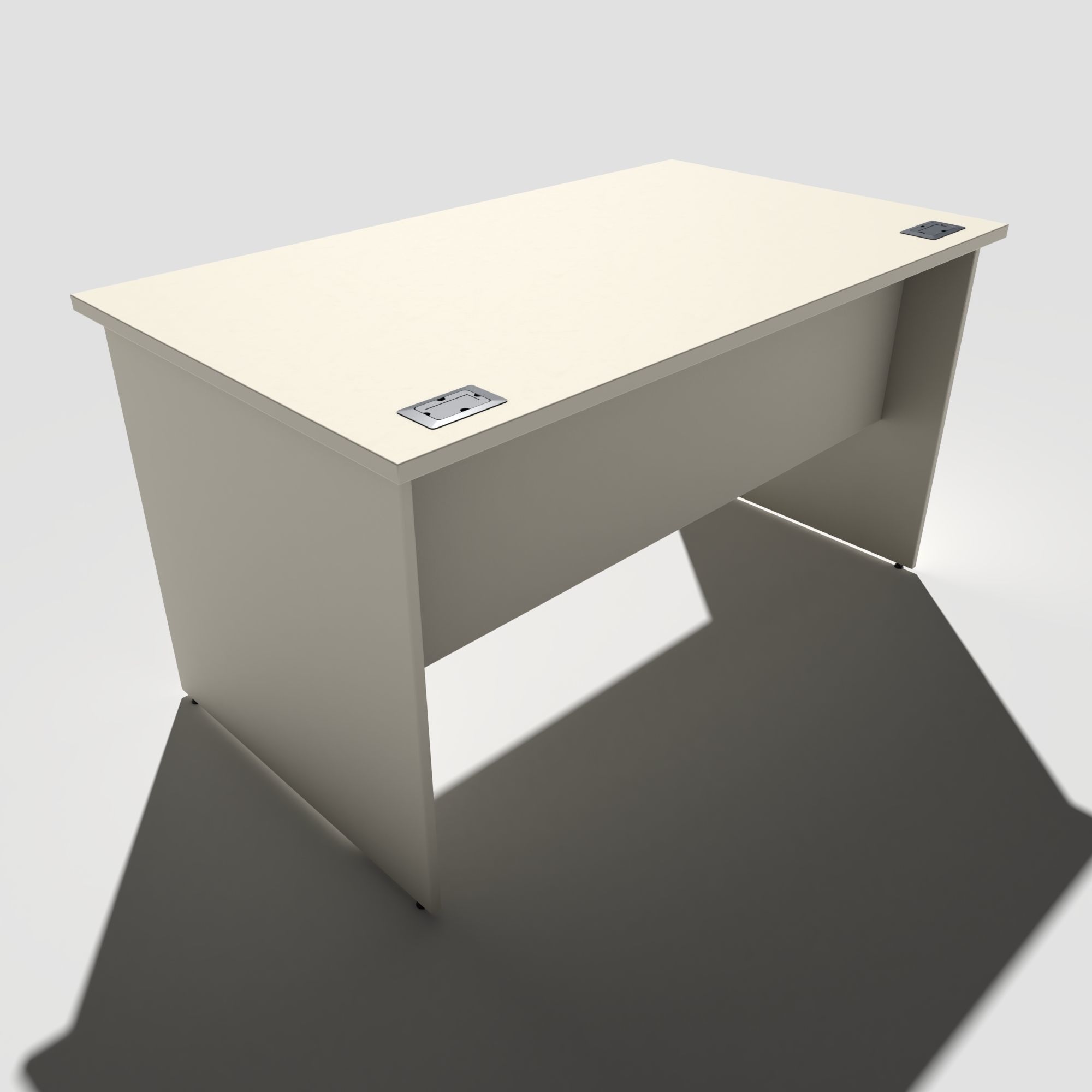 Office Desk Panel End Low-poly 3D model_2