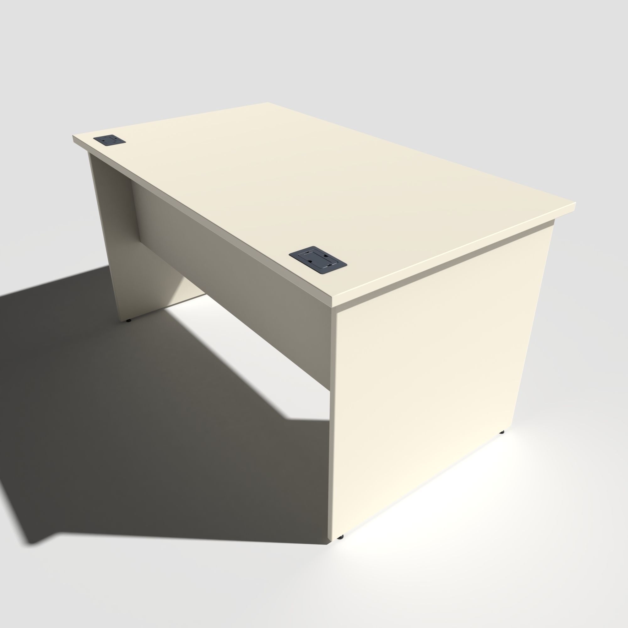 Office Desk Panel End Low-poly 3D model_4