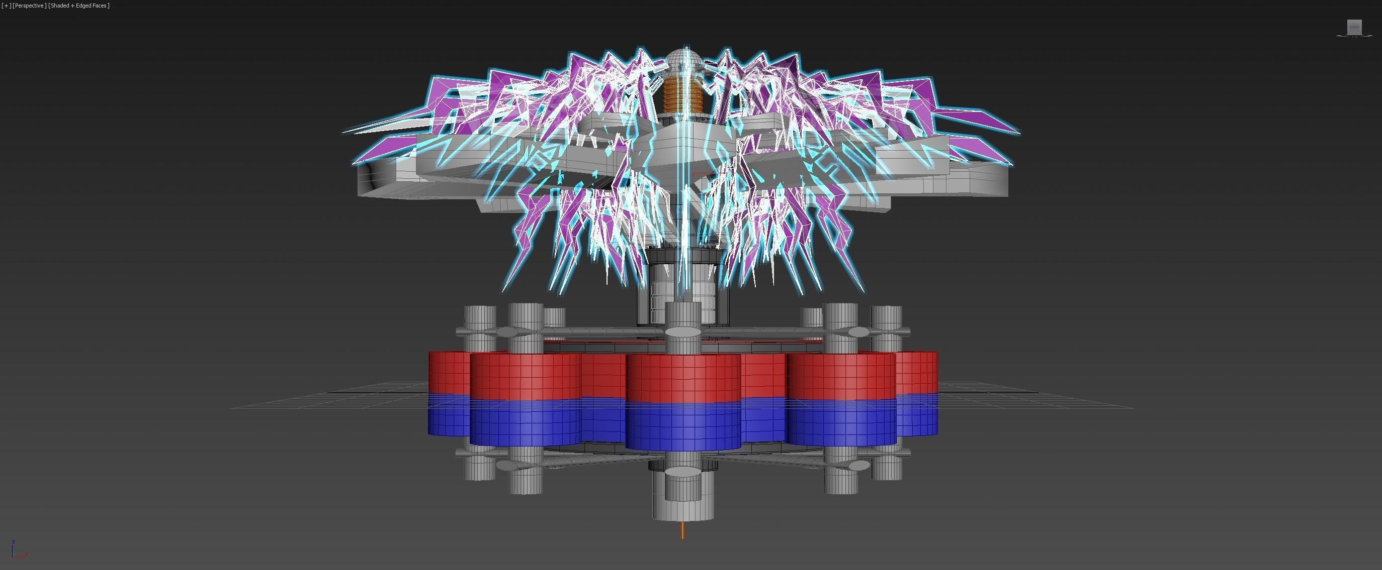 Electromagnetic Ionwind Propeller - Concept 3D model_2