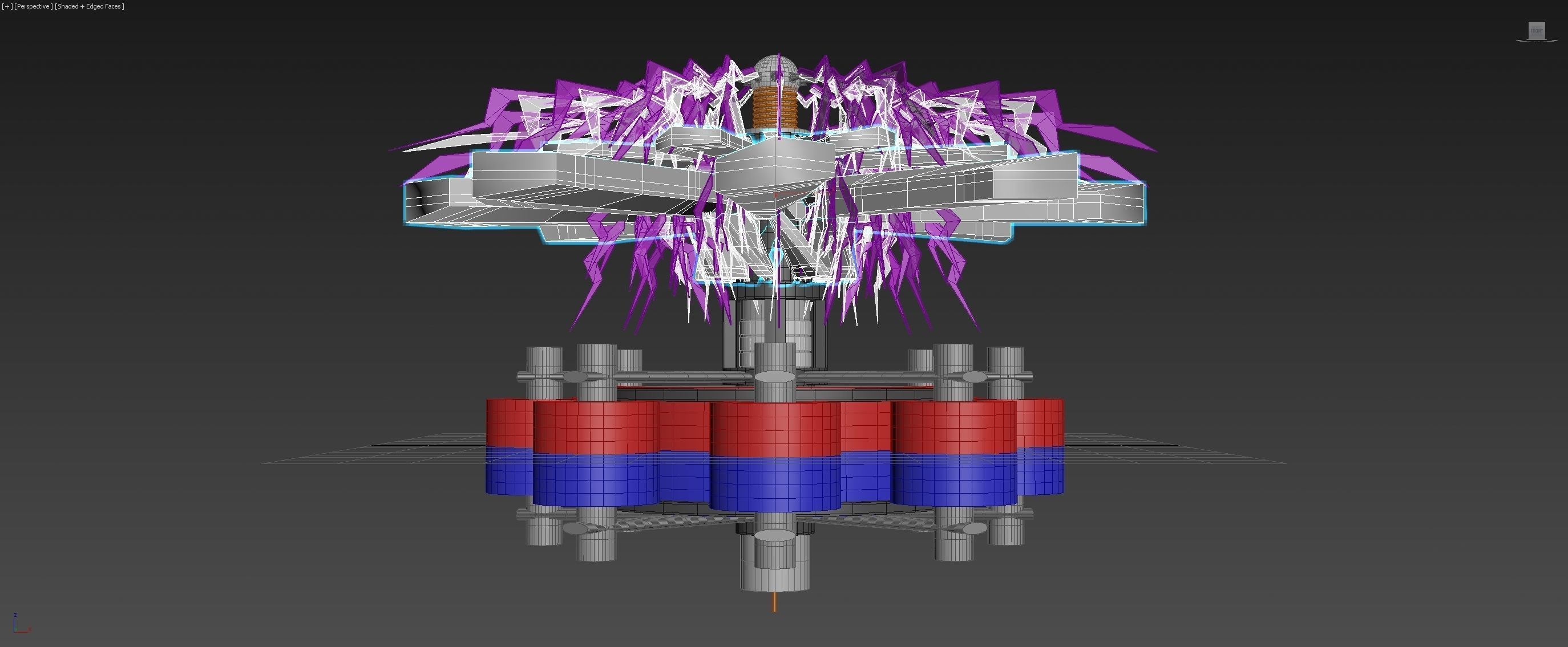 Electromagnetic Ionwind Propeller - Concept 3D model_3