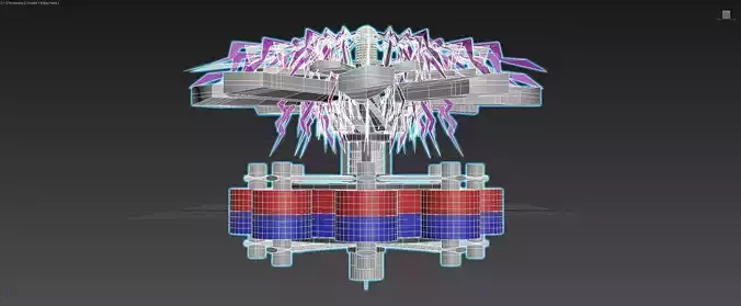 Electromagnetic Ionwind Propeller - Concept 3D model