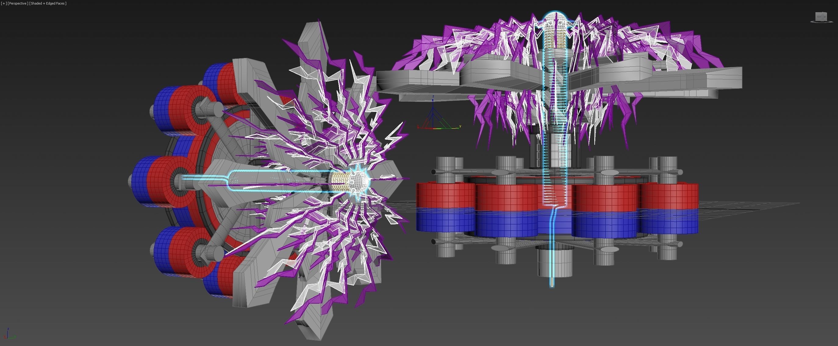Electromagnetic Ionwind Propeller - Concept 3D model_8