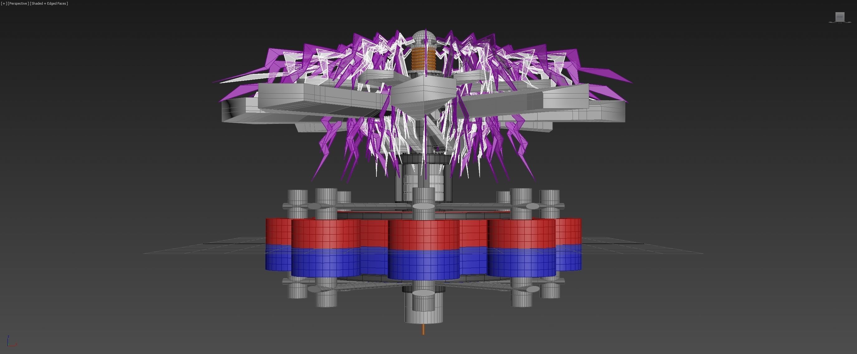 Electromagnetic Ionwind Propeller - Concept 3D model_1