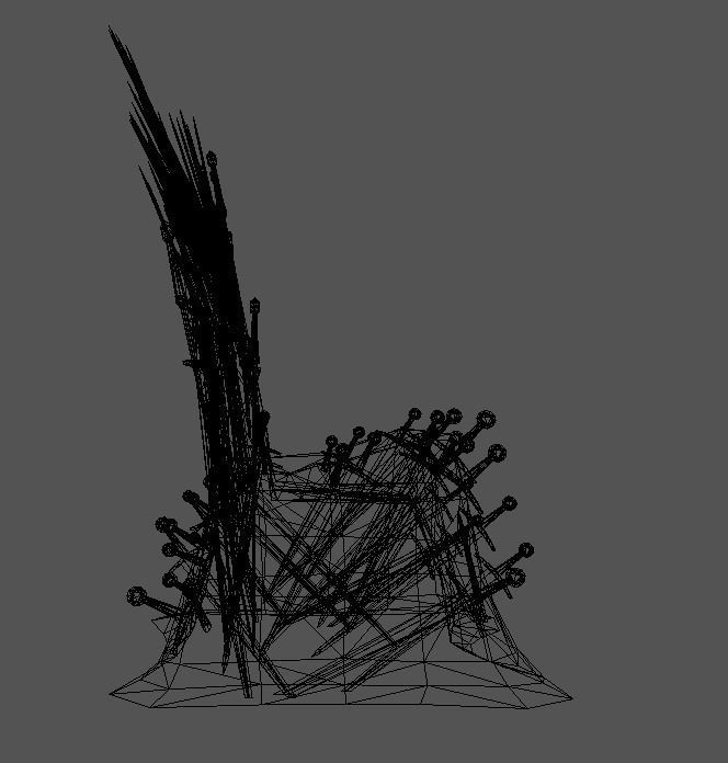 iron Throne Low-poly 3D model_9