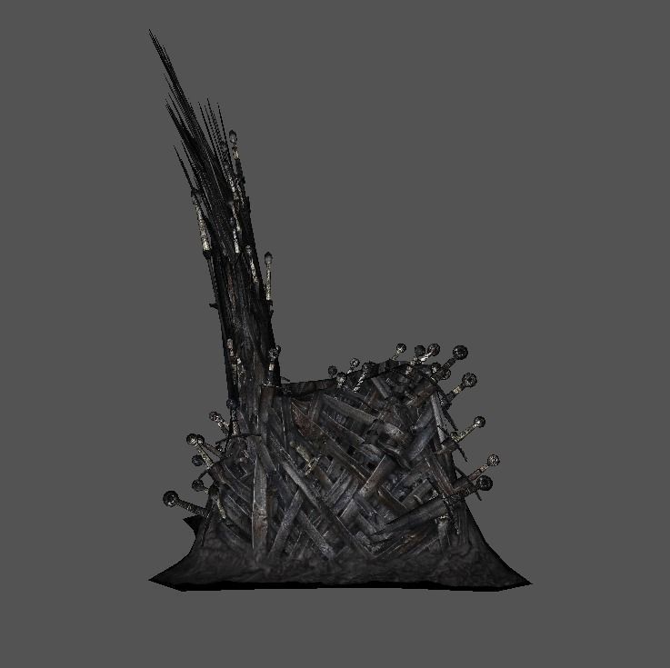 iron Throne Low-poly 3D model_11