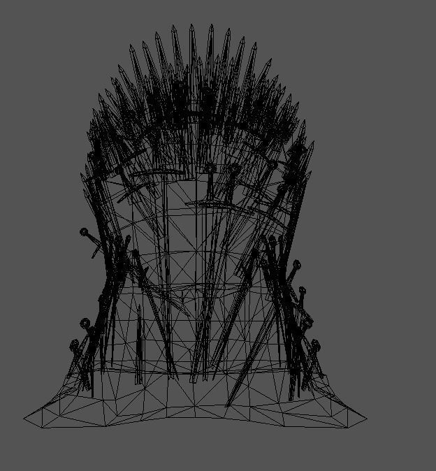 iron Throne Low-poly 3D model_8
