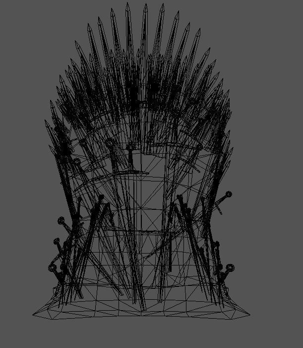 iron Throne Low-poly 3D model_20