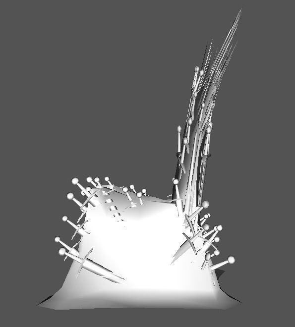 iron Throne Low-poly 3D model_3