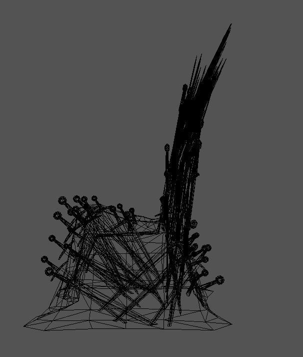 iron Throne Low-poly 3D model_21