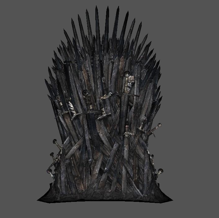 iron Throne Low-poly 3D model_16