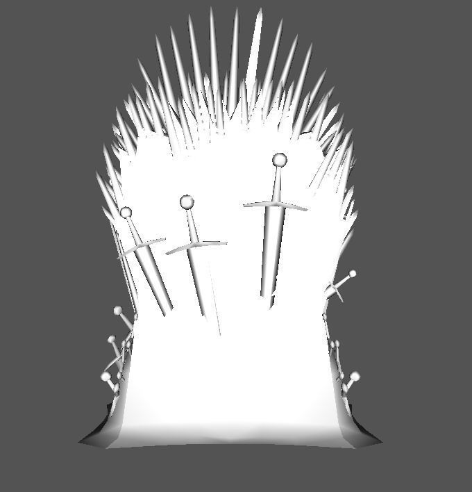 iron Throne Low-poly 3D model_14
