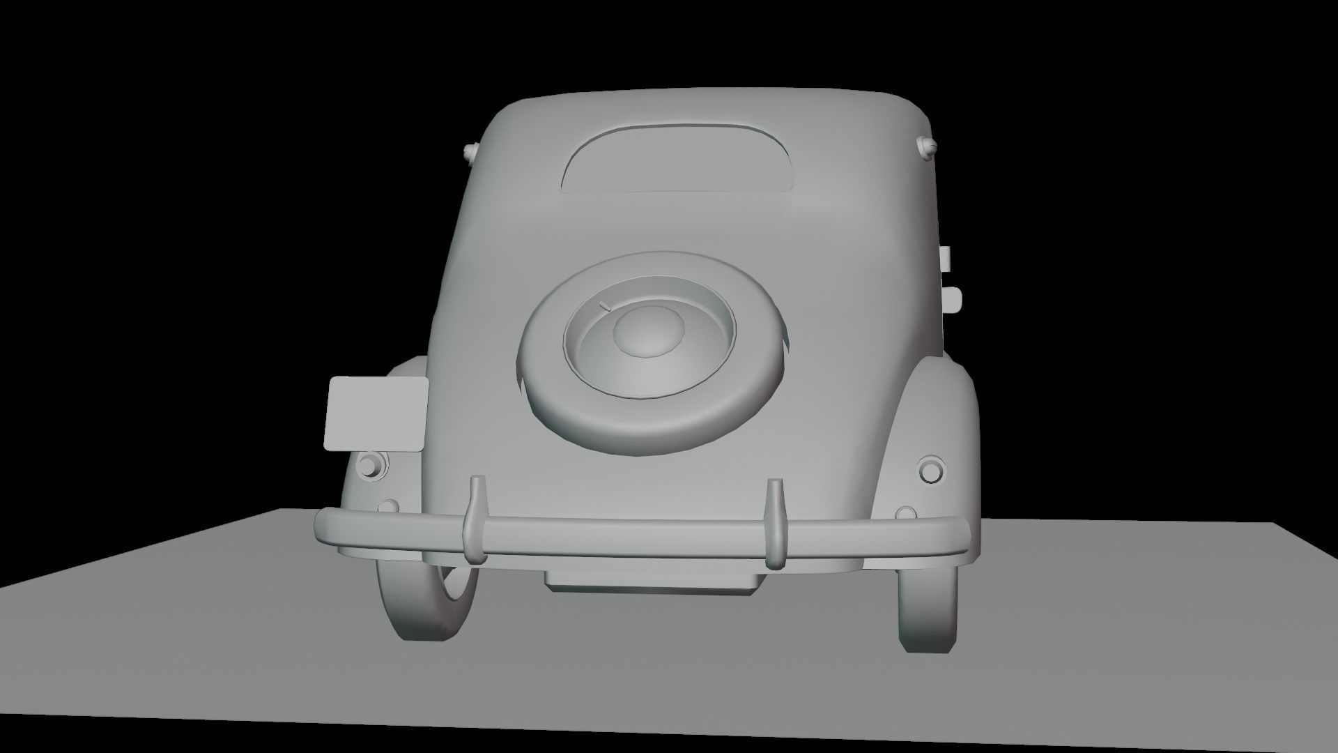 Simca 5 old car Low-poly 3D model_43